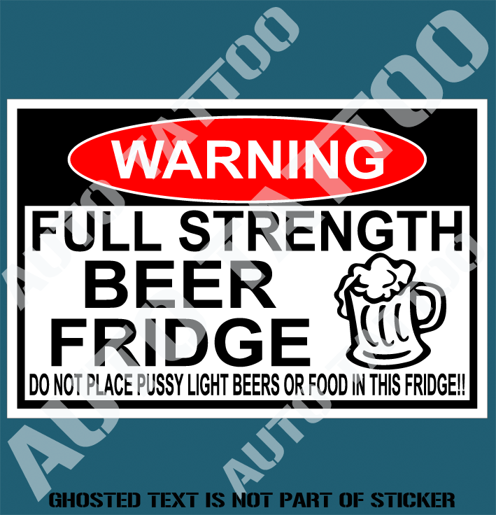 BEER FRIDGE DECAL STICKER Auto Tattoo Grafix