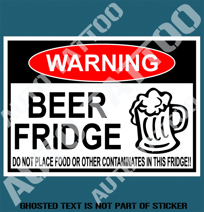 BEER FRIDGE DECAL STICKER Auto Tattoo Grafix