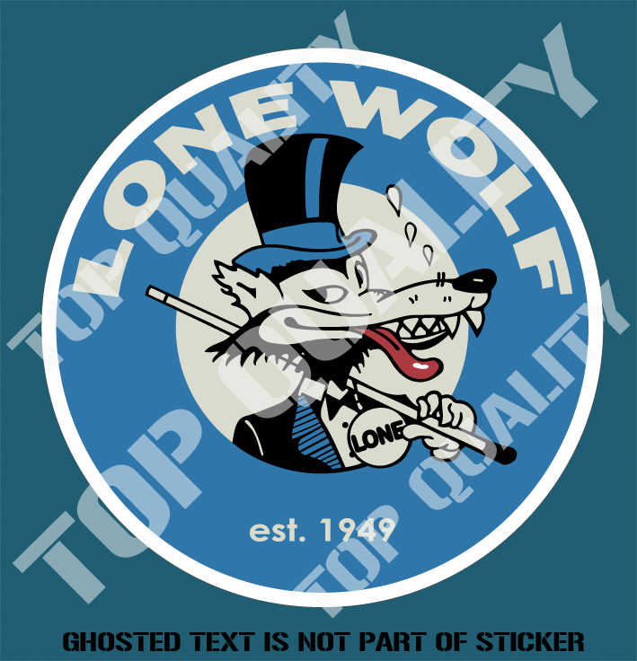 LONE WOLF DECAL STICKER Auto Tattoo Grafix