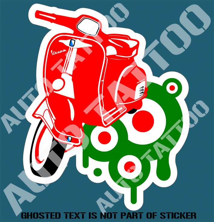 VESPA SCOOTER DECAL STICKER Auto Tattoo Grafix