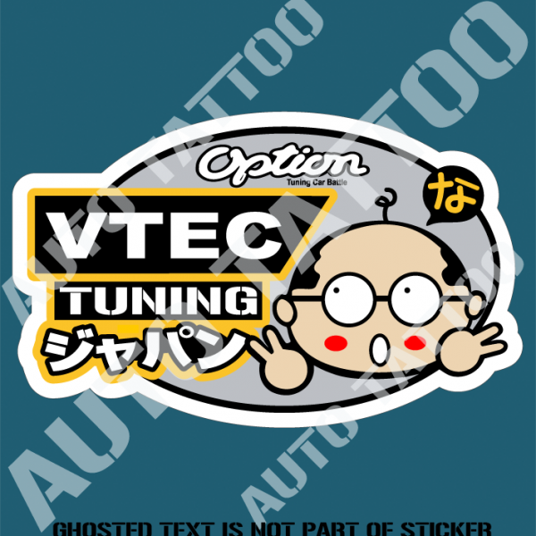OPTION VTEC DECAL STICKER - Auto Tattoo Grafix