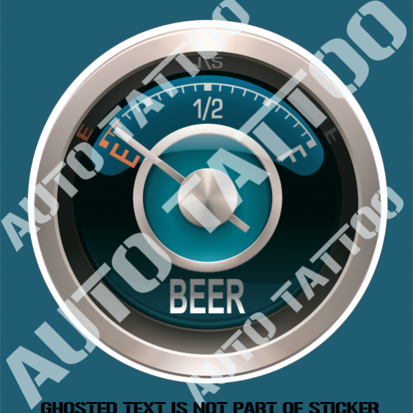 BEER LEVEL DECAL STICKER - Auto Tattoo Grafix