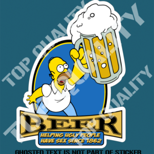 FUNNY BEER FRIDGE DECAL STICKER