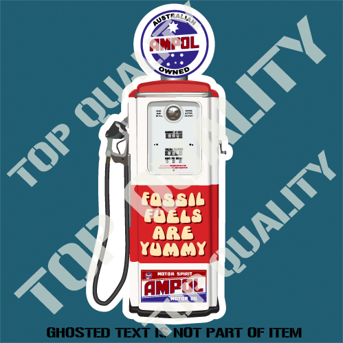 thumbnail image 2 of AMPOL Motor Gasoline Pump Vintage Sticker – 115mm X 200mm – Glossy Vinyl Decal For Cars, Garage, Hot Rod – Made In Australia 2 of 3